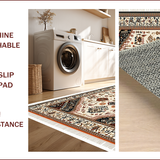 Ultra Soft Area Rug, Non Slip, Stain Resistant, Washable Area Rugs for Living Room, Bedroom, Boho Non-Shedding Living Room Rug(White)