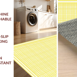 Ultra Soft Area Rug, Non Slip, Stain Resistant, Washable Area Rugs for Living Room, Bedroom, Artful Tiled Pattern Accents(Yellow)