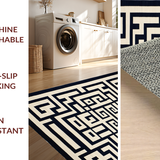 Timeless Geometric Contrast Elegance(Black)