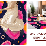 Ultra Soft Area Rug, Non Slip, Stain Resistant, Washable Area Rugs for Living Room, Bedroom, Vivid Whimsical Pink Color Splash(Purple)