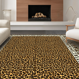 Ultra Soft Area Rug, Non Slip, Stain Resistant, Washable Area Rugs for Living Room, Bedroom, Modern Cartoonish Wildlife Flair(Brown)