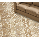 Ultra Soft Area Rug, Non Slip, Stain Resistant, Washable Area Rugs for Living Room, Bedroom, Stylish Diamond Patterned Minimalism(Beige)