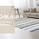 Ultra Soft Area Rug, Non Slip, Stain Resistant, Washable Area Rugs for Living Room, Bedroom, Chic Modern Lattice Design(Black)