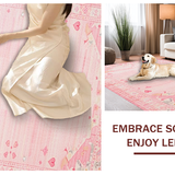 Ultra Soft Area Rug, Non Slip, Stain Resistant, Washable Area Rugs for Living Room, Bedroom, Delicate Pastel Dreamy Aesthetic(Pink)