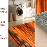 Ultra Soft Area Rug, Non Slip, Stain Resistant, Washable Area Rugs for Living Room, Bedroom, Energetic Flame Orange Aesthetic(Orange)