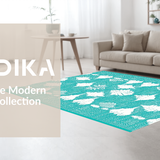 Ultra Soft Area Rug, Non Slip, Stain Resistant, Washable Area Rugs for Living Room, Bedroom, Rustic Ocean Breeze Design(Blue)