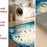 Ultra Soft Area Rug, Non Slip, Stain Resistant, Washable Area Rugs for Living Room, Bedroom, Charming Coastal Animal Print(Blue)