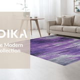 Ultra Soft Area Rug, Non Slip, Stain Resistant, Washable Area Rugs for Living Room, Bedroom, Modern Psychedelic Color Burst(Purple)