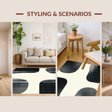 Ultra Soft Area Rug, Non Slip, Stain Resistant, Washable Area Rugs for Living Room, Bedroom, Contemporary Off-White Animal Print(Beige)