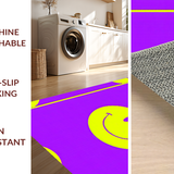 Ultra Soft Area Rug, Non Slip, Stain Resistant, Washable Area Rugs for Living Room, Bedroom, Trendy Cheerful Color Burst(Purple)