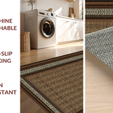 Ultra Soft Area Rug, Non Slip, Stain Resistant, Washable Area Rugs for Living Room, Bedroom, Stylish Dynamic Leopard Texture Blend(Brown)