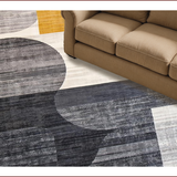 Ultra Soft Area Rug, Non Slip, Stain Resistant, Washable Area Rugs for Living Room, Bedroom, Luxurious Abstract Wavy Circle Aesthetic(Gray)