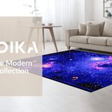 Ultra Soft Area Rug, Non Slip, Stain Resistant, Washable Area Rugs for Living Room, Bedroom, Charming Astral Theme Expression(Purple)