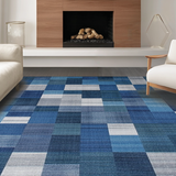 Artistic Multitonal Geometric Layout(Blue)