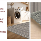 Ultra Soft Area Rug, Non Slip, Stain Resistant, Washable Area Rugs for Living Room, Bedroom, Stylish Natural Fiber Rustic Vibe(Gray)