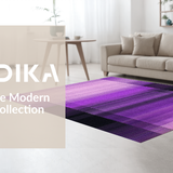 Ultra Soft Area Rug, Non Slip, Stain Resistant, Washable Area Rugs for Living Room, Bedroom, Minimalist Abstract Lines Arrangement(Purple)