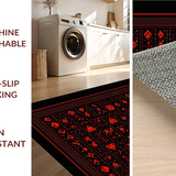 Ultra Soft Area Rug, Non Slip, Stain Resistant, Washable Area Rugs for Living Room, Bedroom, Trendy Soft Edge Dice Concept(Red)