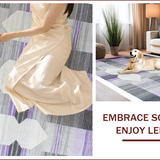Ultra Soft Area Rug, Non Slip, Stain Resistant, Washable Area Rugs for Living Room, Bedroom, Transitional Grey Lavender Trellis Art(Purple)