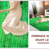 Ultra Soft Area Rug, Non Slip, Stain Resistant, Washable Area Rugs for Living Room, Bedroom, Distressed Boho Green Bedroom Low Pile Rug(Green)