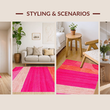 Vibrant Pink and Black Abstract(Pink)