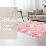 Ultra Soft Area Rug, Non Slip, Stain Resistant, Washable Area Rugs for Living Room, Bedroom, Lush Transitional Petal Arrangement(Pink)