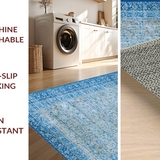 Ultra Soft Area Rug, Non Slip, Stain Resistant, Washable Area Rugs for Living Room, Bedroom, Blue Bow Rug: Modern Geometric Bow Pattern Carpet(Blue)