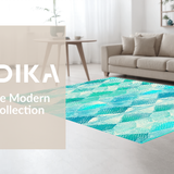 Elegant Aqua and White Fusion(Blue)