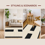 Chic Modernist Graphic Lines(Beige)