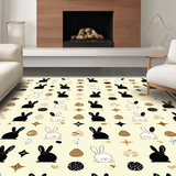 Stylish Monochrome Bunny Illustration(Beige)