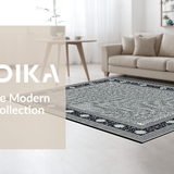 Ultra Soft Area Rug, Non Slip, Stain Resistant, Washable Area Rugs for Living Room, Bedroom, Contemporary Trellis in Earth Tones(Gray)