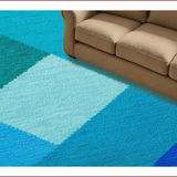 Ultra Soft Area Rug, Non Slip, Stain Resistant, Washable Area Rugs for Living Room, Bedroom, Colorful Modern Home Office Plush Area Carpet(Blue)