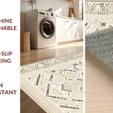 Transitional Pastel Toned Medallion Style(Beige)