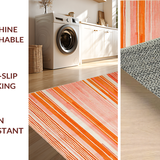 Ultra Soft Area Rug, Non Slip, Stain Resistant, Washable Area Rugs for Living Room, Bedroom, Rustic Orange Blush Design Fusion(Orange)