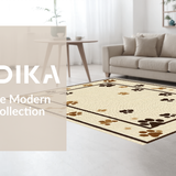 Ultra Soft Area Rug, Non Slip, Stain Resistant, Washable Area Rugs for Living Room, Bedroom, Rustic Earthy Animal Print Motif(Beige)