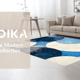 Ultra Soft Area Rug, Non Slip, Stain Resistant, Washable Area Rugs for Living Room, Bedroom, Minimalist Fluffy Decorative Theme(Blue)