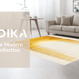 Ultra Soft Area Rug, Non Slip, Stain Resistant, Washable Area Rugs for Living Room, Bedroom, Dynamic Modern Sunray Illustration(Gold)