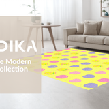 Ultra Soft Area Rug, Non Slip, Stain Resistant, Washable Area Rugs for Living Room, Bedroom, Soft Colorful Smiley Pattern(Yellow)