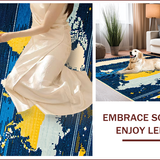 Ultra Soft Area Rug, Non Slip, Stain Resistant, Washable Area Rugs for Living Room, Bedroom, Chic Earth Design Playroom Non-Slip Rug(Blue)