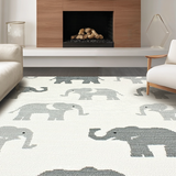 Charming Elephant Themed Transitional Decor(Beige)