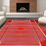 Ultra Soft Area Rug, Non Slip, Stain Resistant, Washable Area Rugs for Living Room, Bedroom, Whimsical Dark Web Inspired Piece(Red)