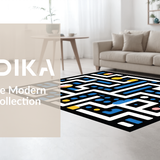 Ultra Soft Area Rug, Non Slip, Stain Resistant, Washable Area Rugs for Living Room, Bedroom, Sleek Bold Lettering Arrangement(Black)