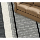 Ultra Soft Area Rug, Non Slip, Stain Resistant, Washable Area Rugs for Living Room, Bedroom, Chic Monochrome Diamond Motif(Gray)