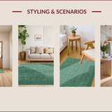 Ultra Soft Area Rug, Non Slip, Stain Resistant, Washable Area Rugs for Living Room, Bedroom, Soft Modern Abstract Dining Room Rug(Green)