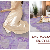 Ultra Soft Area Rug, Non Slip, Stain Resistant, Washable Area Rugs for Living Room, Bedroom, Coquette Ribbon Area Rug Sweet Lavish Aesthetic Accent Carpet(Purple)