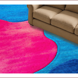 Ultra Soft Area Rug, Non Slip, Stain Resistant, Washable Area Rugs for Living Room, Bedroom, Modern Artistic Meditation Space Soft Plush Rug(Blue)