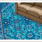 Ultra Soft Area Rug, Non Slip, Stain Resistant, Washable Area Rugs for Living Room, Bedroom, Kids Space Themed Rug(Blue)