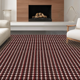 Ultra Soft Area Rug, Non Slip, Stain Resistant, Washable Area Rugs for Living Room, Bedroom, Edgy Black and White Composition(Red)