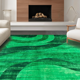 Ultra Soft Area Rug, Non Slip, Stain Resistant, Washable Area Rugs for Living Room, Bedroom, Dynamic Fuzzy Gem Tones(Green)
