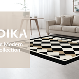 Ultra Soft Area Rug, Non Slip, Stain Resistant, Washable Area Rugs for Living Room, Bedroom, Stylish Diamond Trellis Aesthetic(Beige)