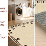 Ultra Soft Area Rug, Non Slip, Stain Resistant, Washable Area Rugs for Living Room, Bedroom, Chic Cozy Paw Pattern Aesthetic(Beige)